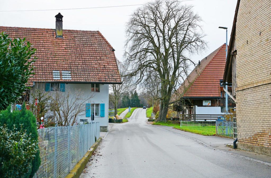 Der Dorfeingang wird entschleunigt